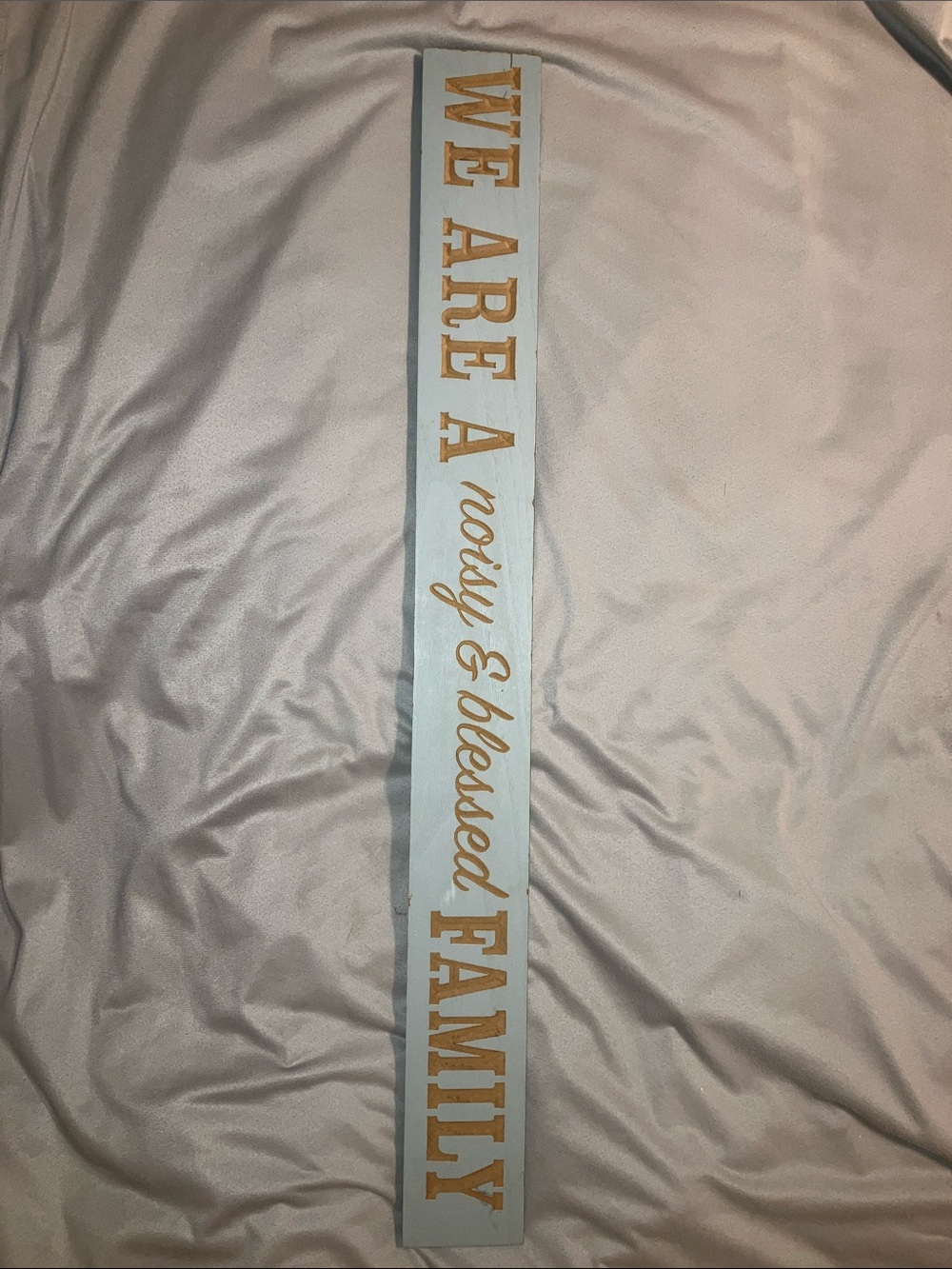 We Are A Noisy & Blessed Family Wall Sign - Gold on White